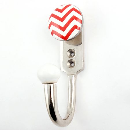 Red Striped Ceramic Hooks 